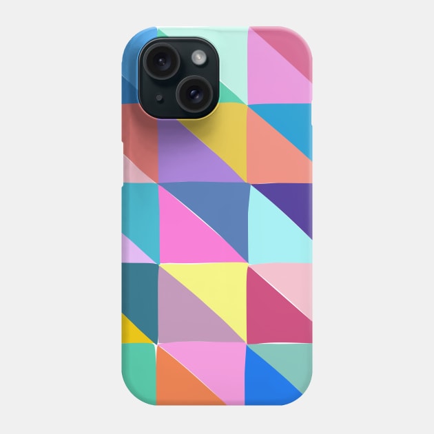 Abstract Triangle Patchwork Phone Case by ApricotBirch