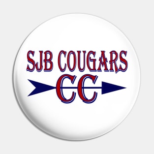 SJB Cougars Cross Country team logo Pin