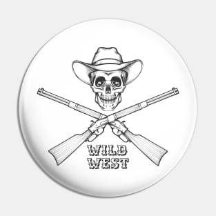 The Skull with rifles Pin