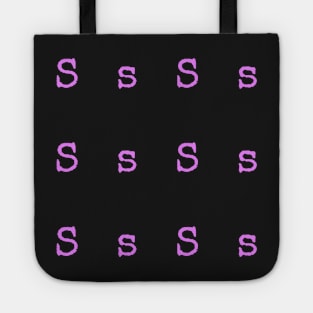 Pink Typewriter Letter S Tote