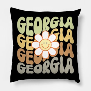 Georgia Groovy Daisy Travel Wanderlust State Pillow