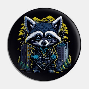 Raccoon Agent Pin