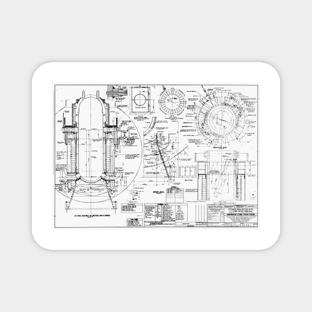 Nuclear power plant components, diagram (C015/5231) Magnet by SciencePhoto