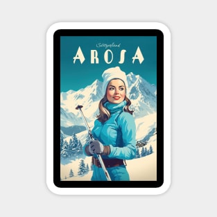 Arosa, Switzerland, Ski Poster Magnet