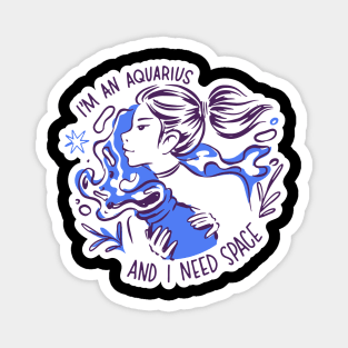 Aquarius Hand Drawn Magnet