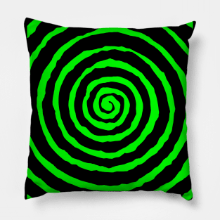 Green Spiral Pillow