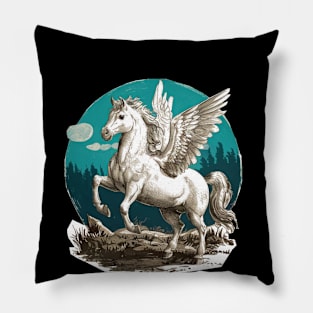 vintage pegasus Pillow