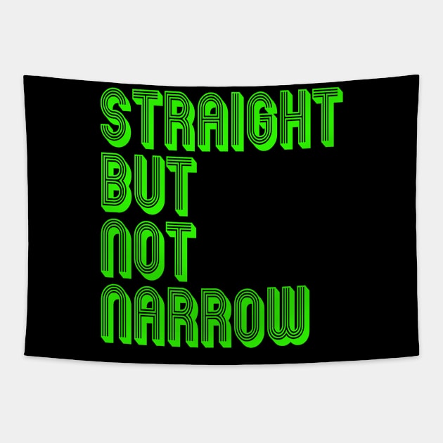 STRAIGHT BUT NOT NARROW Tapestry by TheCosmicTradingPost