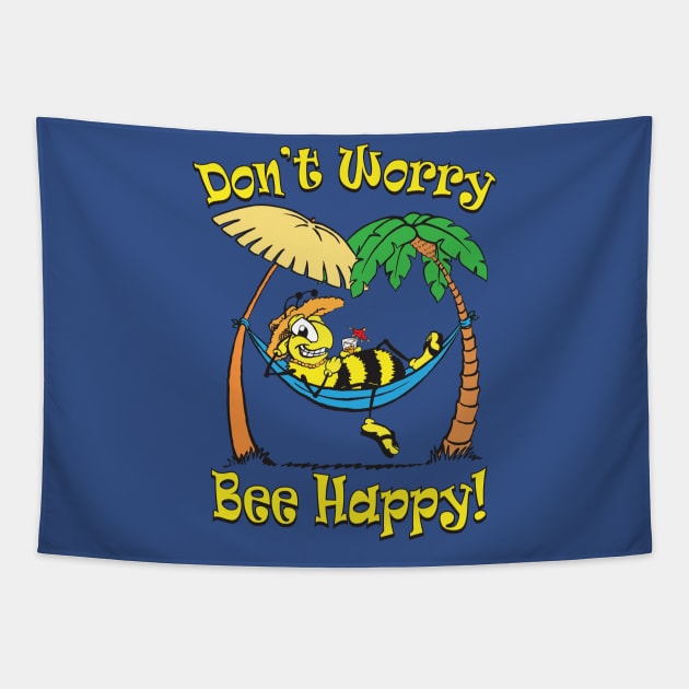 Don't Worry, Bee Happy! Tapestry by buddysbane