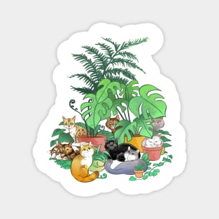 Cats and House Plants Magnet