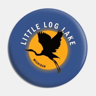 Little Log Lake in Michigan Heron Sunrise Pin