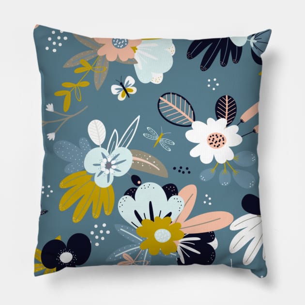 Flower Cutes Pillow by Rizaldiuk