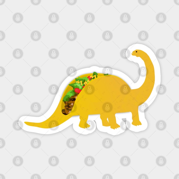 Tacosaurus - Funny Dinosaur Magnet by bethcentral