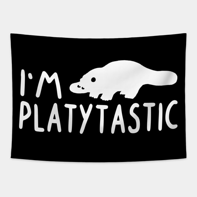 Platytastic pun human sleep animal Tapestry by FindYourFavouriteDesign