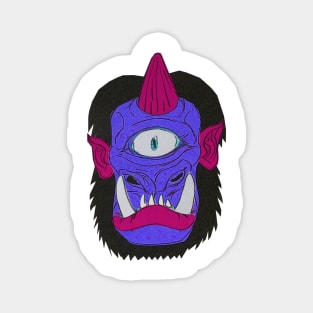 Cyclops Monster Mask Cardboard Papercraft Putrid Purple Magnet