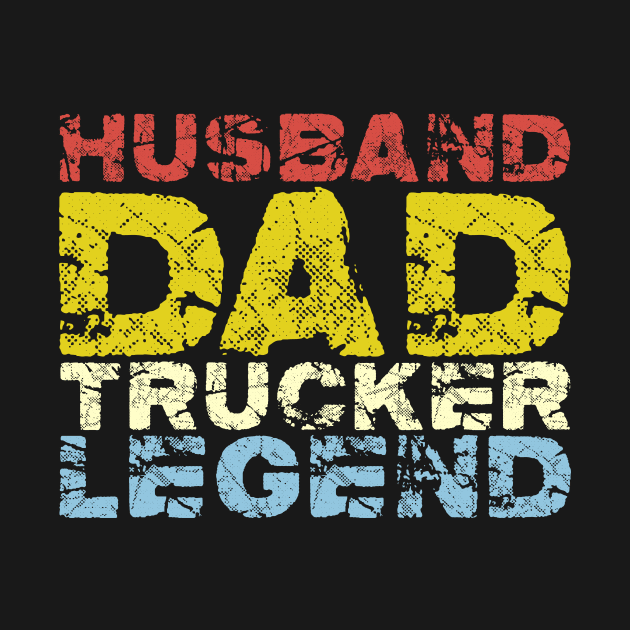 Husband Dad Trucker Legend #2 by aifuntime