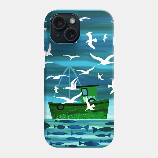 Fishing Boat Phone Case by Scratch