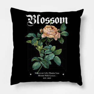 Blossom Streetwear Aesthetic Pillow