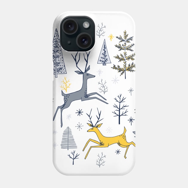 Cute Cartoon Reindeer Phone Case by SWON Design