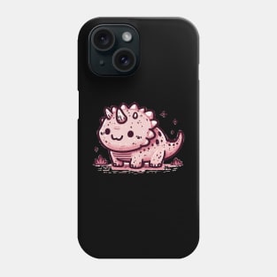 Cute funny pink dino Phone Case