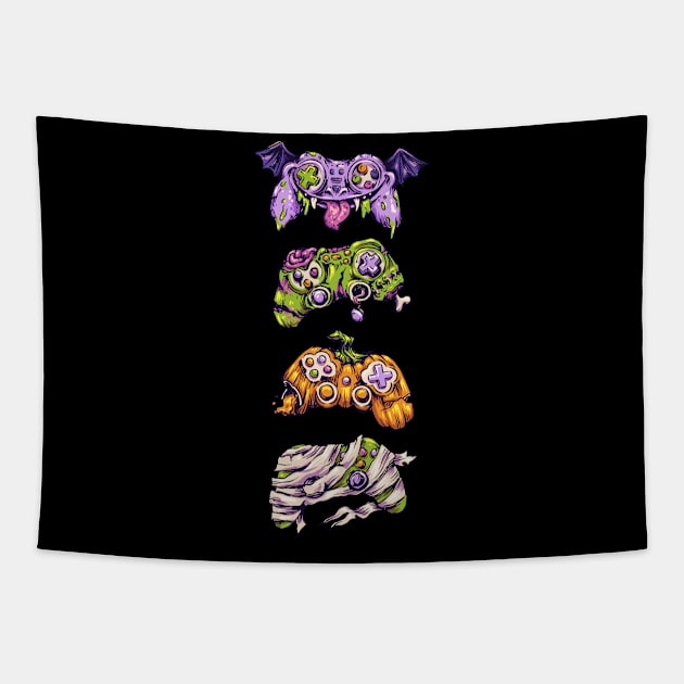 Spooky Controller - Halloween Gaming Tapestry by Krishnansh W.