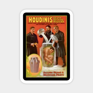 Vintage Magic Houdini Poster Stage Magician Magnet