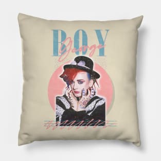 Boy George Vintage Style 80s Fan Art Design Pillow
