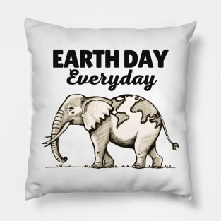 Earth Day Everyday Elephant Pillow