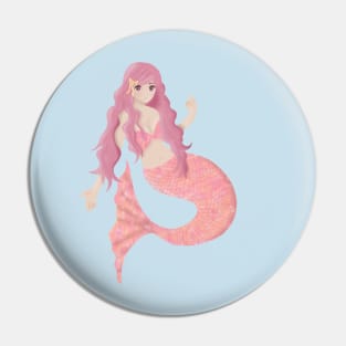 Pink Pastel Mermaid Pin