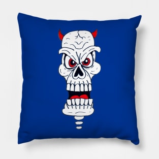 Doodle Devil Skull Pillow