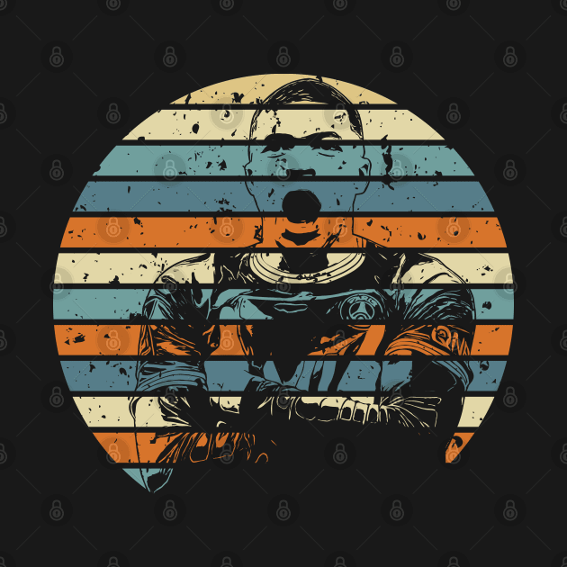 Mbappe 7, Vintage circle lineart, Football player by Aloenalone