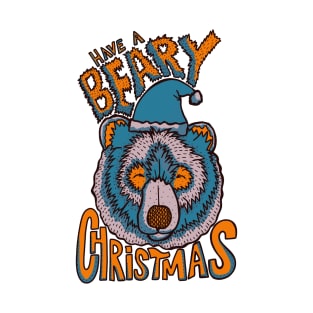 Have a Beary Christmas blue T-Shirt