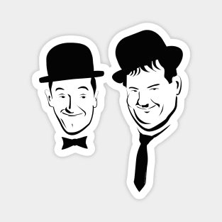 Laurel and Hardy Ink in Black and White Magnet