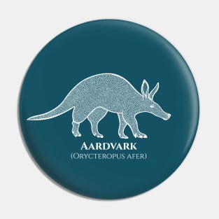 Aardvark with Common and Latin Names - detailed African animal design Pin