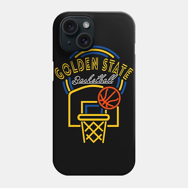 Neon Golden State Basketball Phone Case by MulletHappens