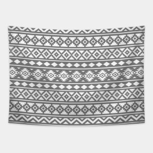 Aztec Essence Pattern II White on Gray Tapestry