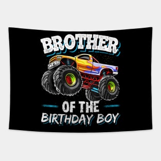 Brother Of The Birthday Boy Monster Truck Birthday Tapestry