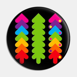 Colorful rainbow trees, version two Pin