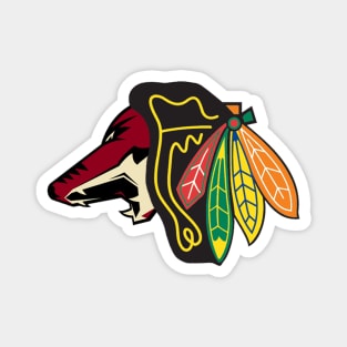 Arizona Blackhawks - Chicago Coyotes Logo Mashup Magnet