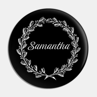 Samantha Floral Wreath Pin