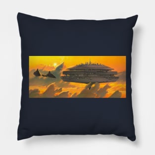 City in the Clouds Pillow