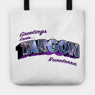 Greetings from Targon vintage Tote