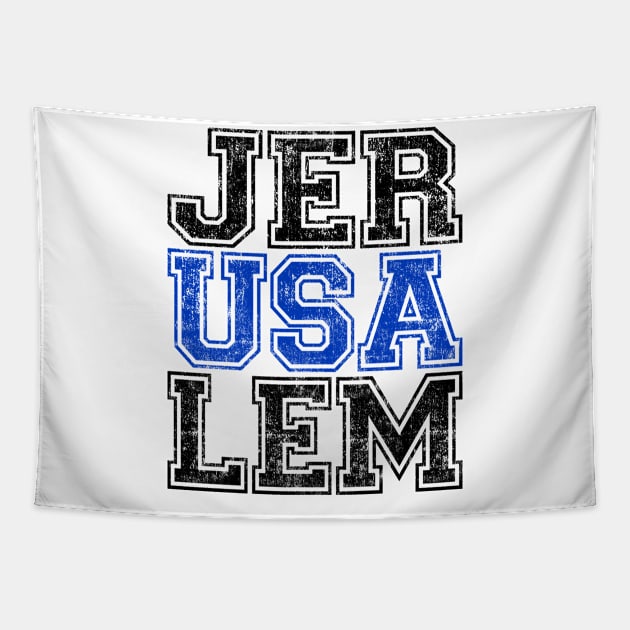 Jerusalem Israel  USA Traveler American Christians Jews Gift Tapestry by peter2art