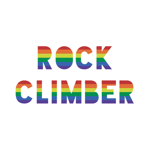 Rock Climber Gay Pride in Climbing by QCult