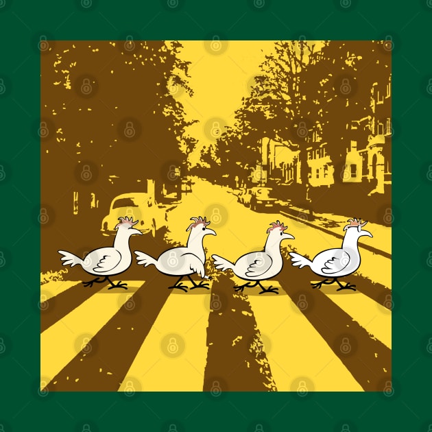 Abbey Road chickens by Brash Ideas