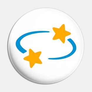 Twirling Head Stars Emoticon Pin