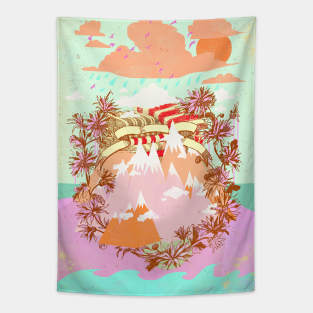 PASTEL ISLAND Tapestry