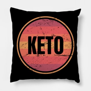 Retro Vintage Keto Graphic Pillow