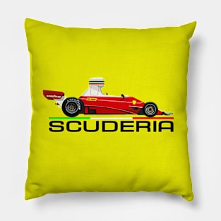 SCUDERIA F1 vintage Italian formula one car black Pillow