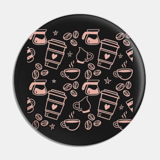 pink coffee pattern Pin